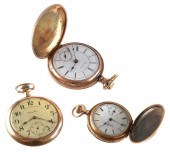 3 ANTIQUE POCKET WATCHESLot of