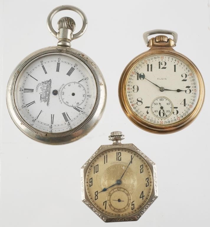 (3) ANTIQUE POCKET WATCHESThree