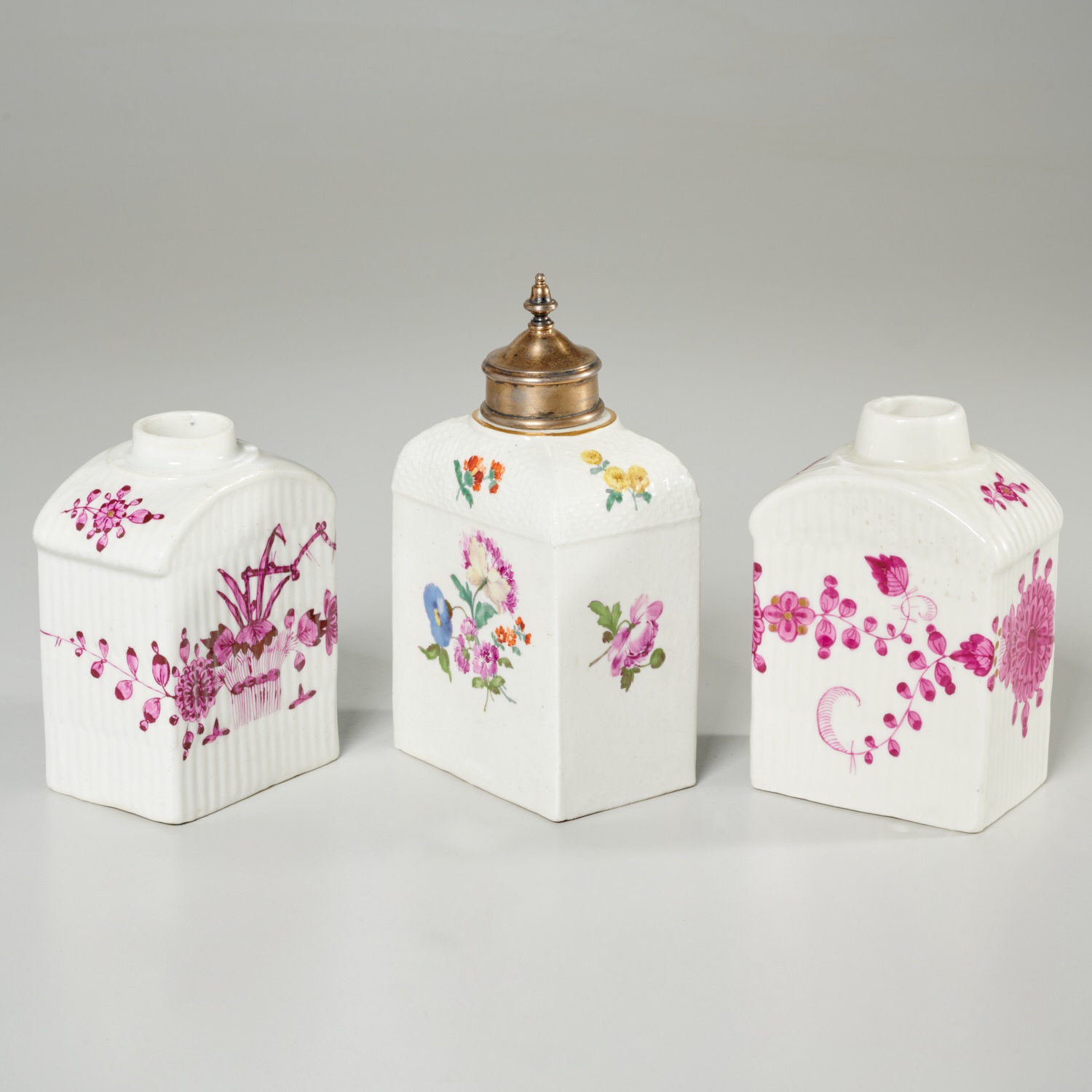(3) ANTIQUE PORCELAIN TEA