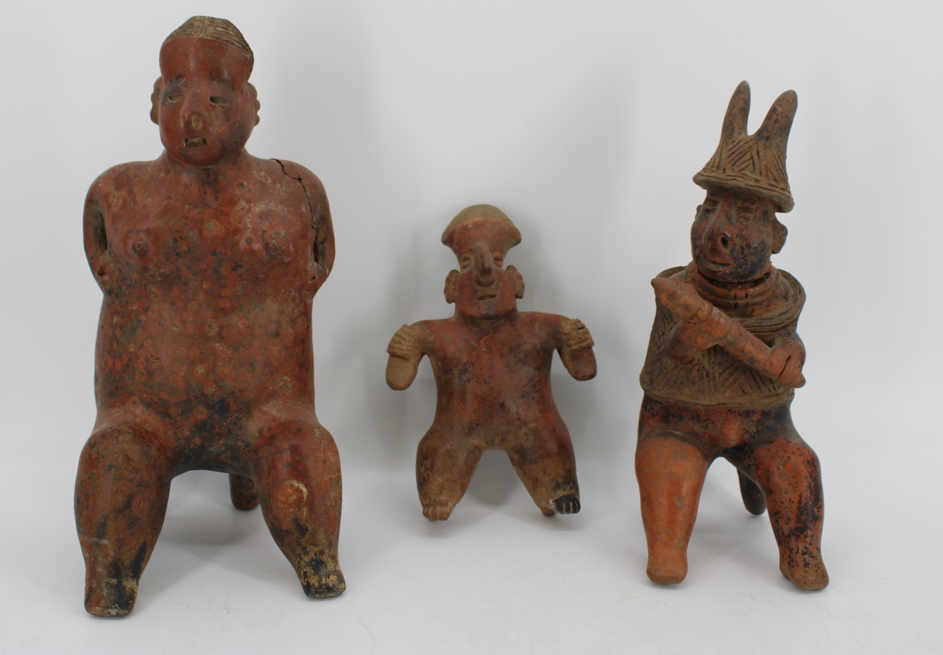 3 ANTIQUE POTTERY PRE COLUMBIAN