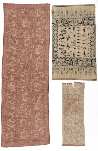 3 ANTIQUE SACRED RITUAL CLOTHS FROM