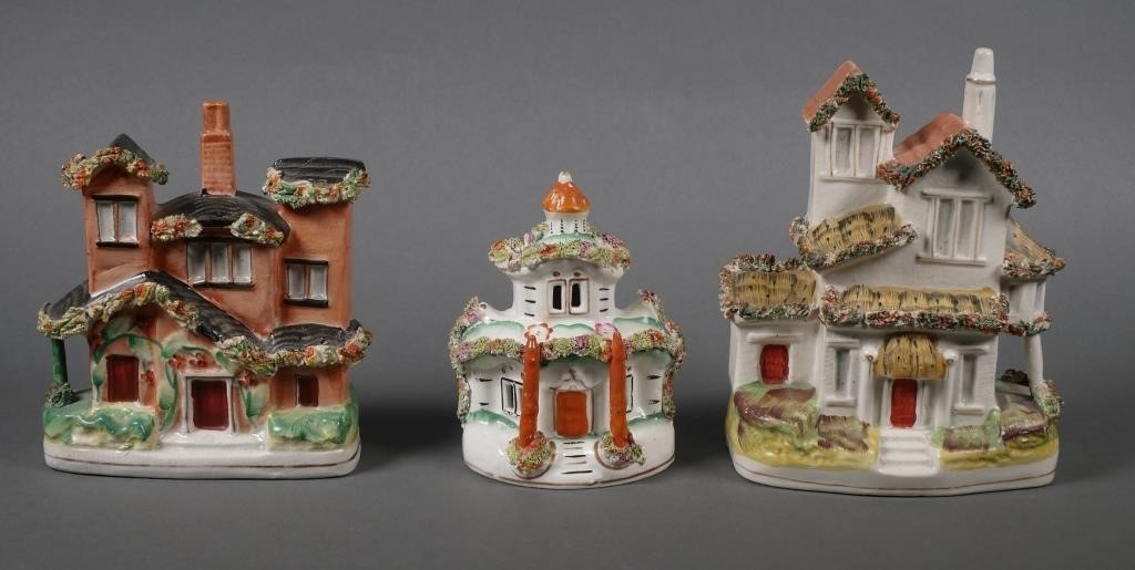 (3) ANTIQUE STAFFORDSHIRE PORCELAIN