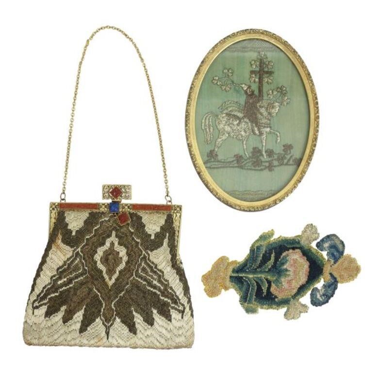 (3) ANTIQUE TEXTILE FRAGMENTS &