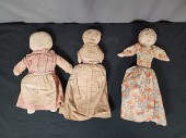 3 Antique Topsy Turvy Dolls. G