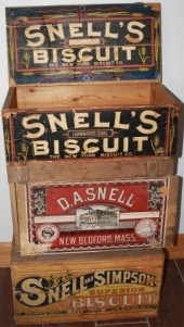 3 ANTIQUE WOODEN BISCUIT BOXES