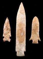 3 ARCHAIC NATIVE AMERICAN ETLE