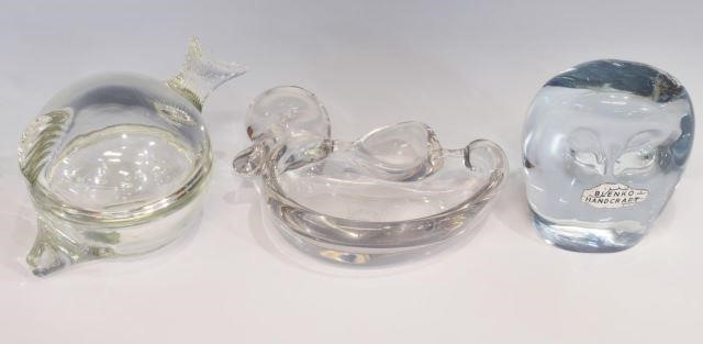 (3) ART CRYSTAL DECORATIVE