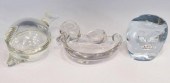 (3) ART CRYSTAL DECORATIVE CAB