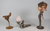 3 ART DECO FIGURAL TABLETOP IT