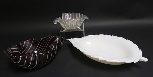 3 ART GLASS BOWLS, VENINI