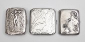 3 ART NOUVEAU STERLING CIGARET