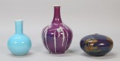 3 ART POTTERY VASES INCLUDING