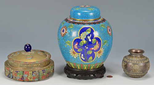 3 ASIAN METAL DECORATIVE ITEMS3