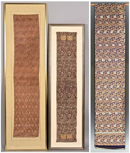 3 ASIAN SILK BROCADE TEXTILES1st