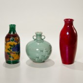 (3) ASIAN STYLE PROCELAIN VASE