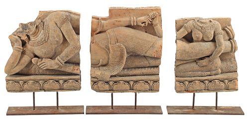 (3) ASIAN TERRACOTTA RELIEF