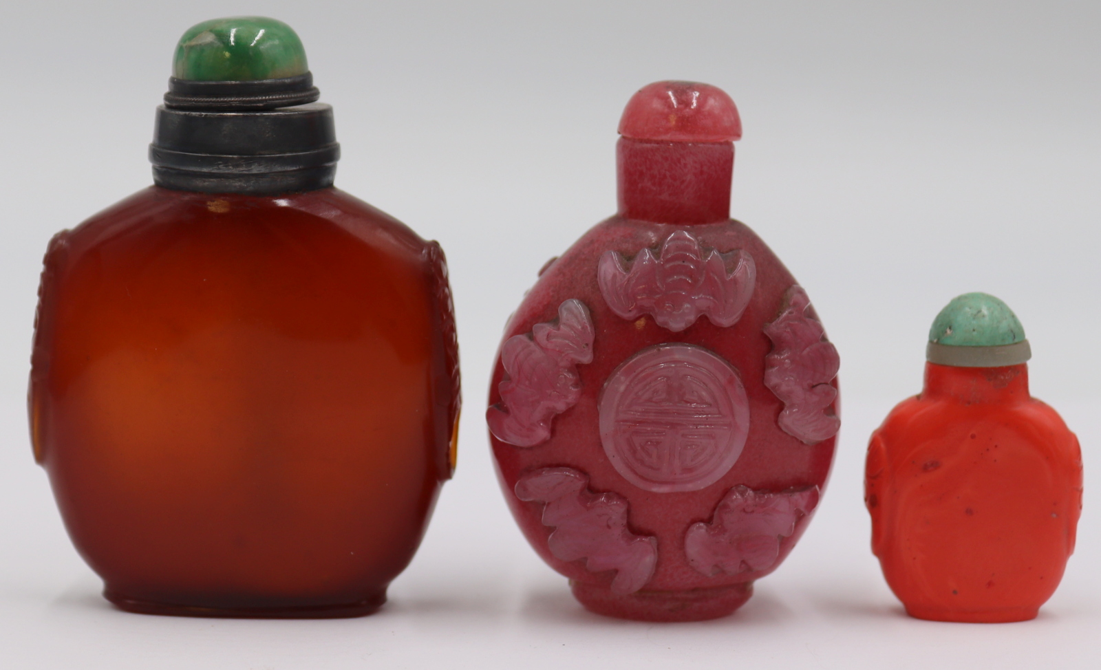(3) ASSORTED CARVED SNUFF