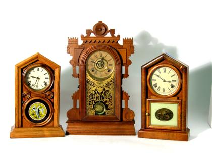 3 assorted walnut and rosewood