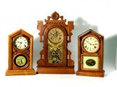 3 assorted walnut and rosewood
