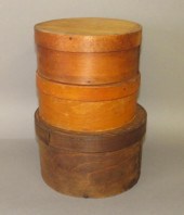 3 ASSORTED WOODEN ROUND PANTRY