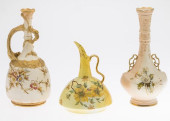 3 AUSTRIAN PORCELAIN VASES<br>