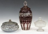 (3) BACCARAT CANDY DISH, BOHEM