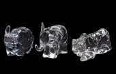 3 BACCARAT CRYSTAL ANIMALS, EL