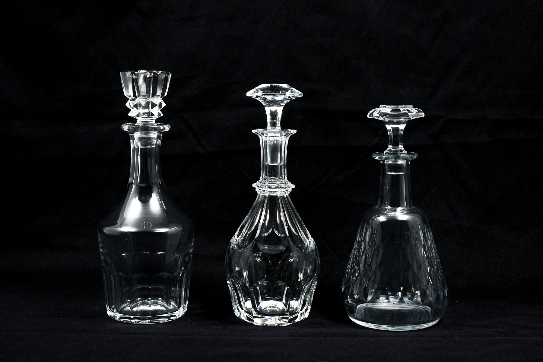 3 BACCARAT CRYSTAL DECANTERS: 3