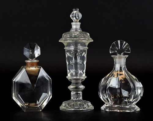 3 BACCARAT CRYSTAL PERFUME BOTTLES3