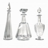 3 BACCARAT FRENCH CRYSTAL DECA