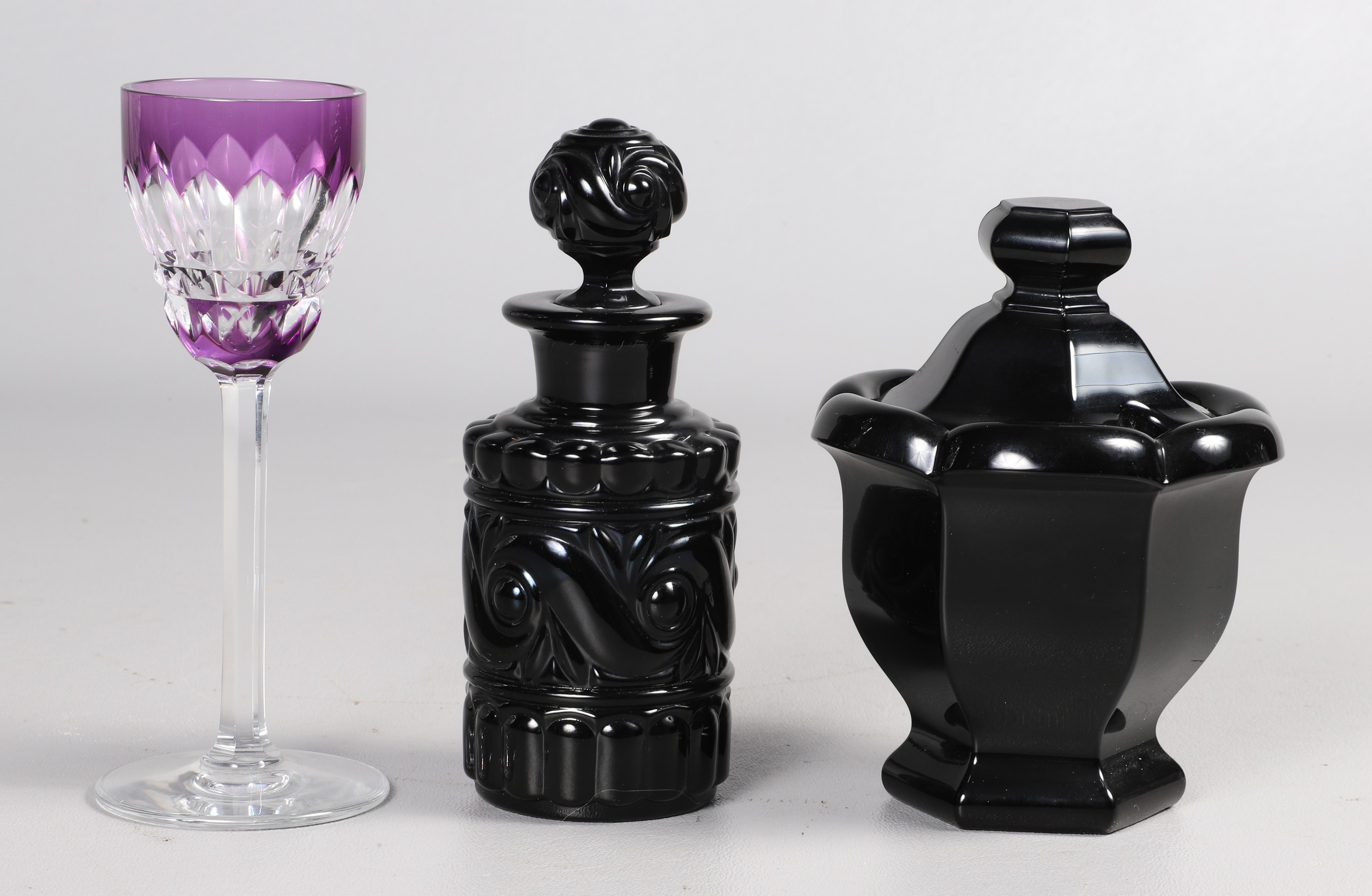 (3) Baccarat jar, scent bottle,
