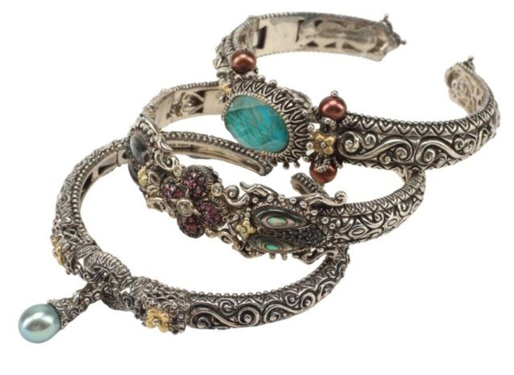 (3) BARBARA BIXBY 18KT & STERLING