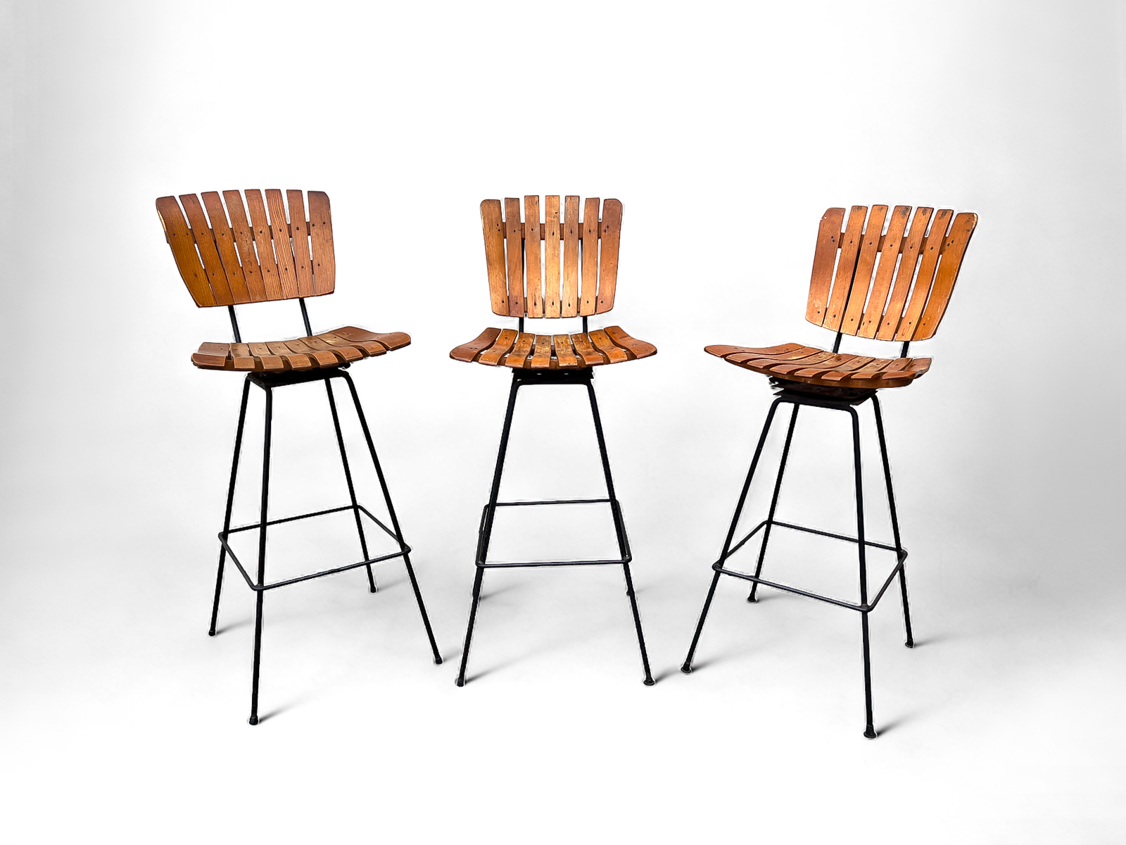 3 BARSTOOLS BY ARTHUR UMANOFF: