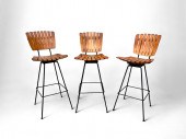 3 BARSTOOLS BY ARTHUR UMANOFF: