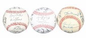 (3) Baseballs, (1) Signed with