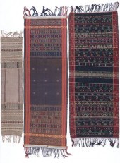 3 BATAK TEXTILES, SUMATRA, EAR
