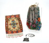 3 BEADED / METALLIC BAGS: 1) P