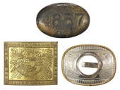 (3) BELT BUCKLES, BRASS EAGLE,