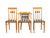 3 BIEDERMEIER STYLE CHAIRS, EA