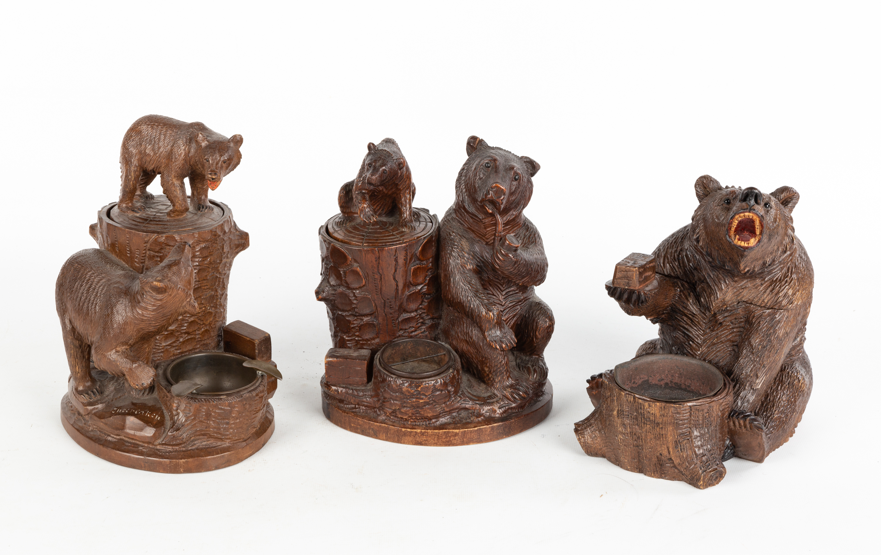 (3) BLACK FOREST CARVED WOOD