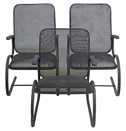 (3) BLACK PAINTED STEEL MESH BOUNCE