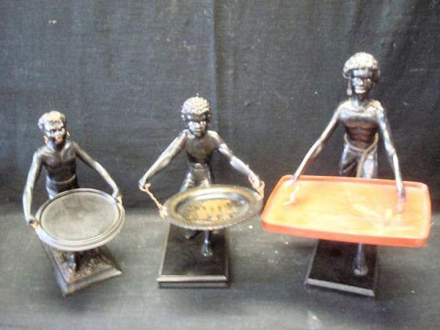 3 Blackamoors with Trays. From a