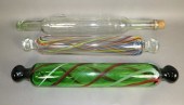 3 BLOWN GLASS WHIMSY ROLLING P