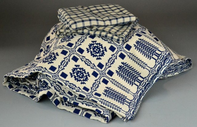 (3) Blue & White Jacquard