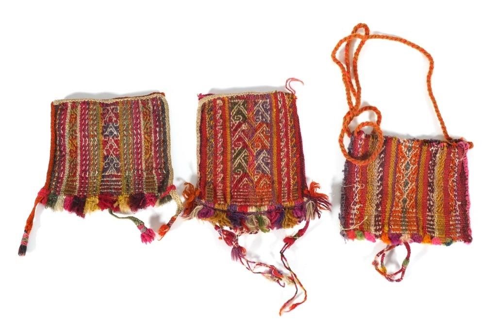 (3) BOLIVIAN COCA LEAF POUCH
