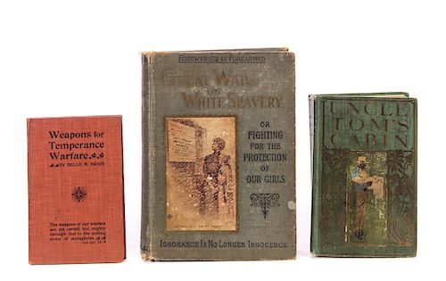 3 BOOKS UNCLE TOMS CABIN TEMPERANCE
