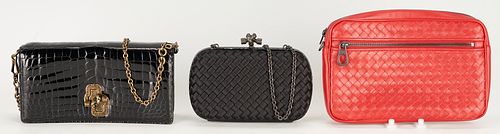 3 BOTTEGA VENETA BAGS, SILK KNOT
