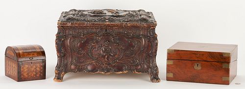 3 BOXES, INCL. SYMPHONION MUSIC BOX