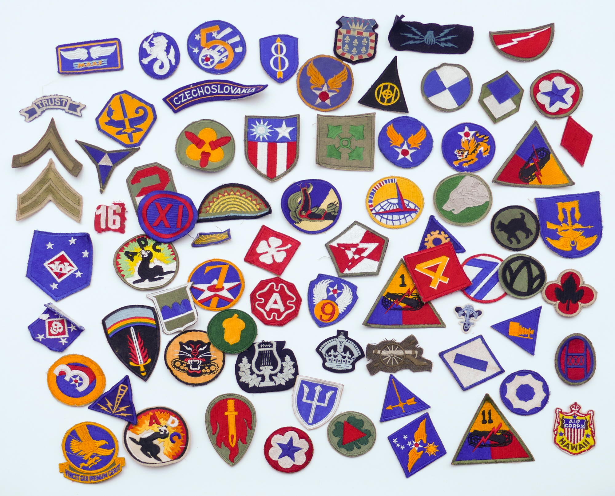 3 Boxes WWII US Military Insignia