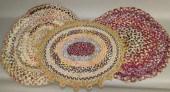 3 BRAIDED MATSca. 1880-1930; a